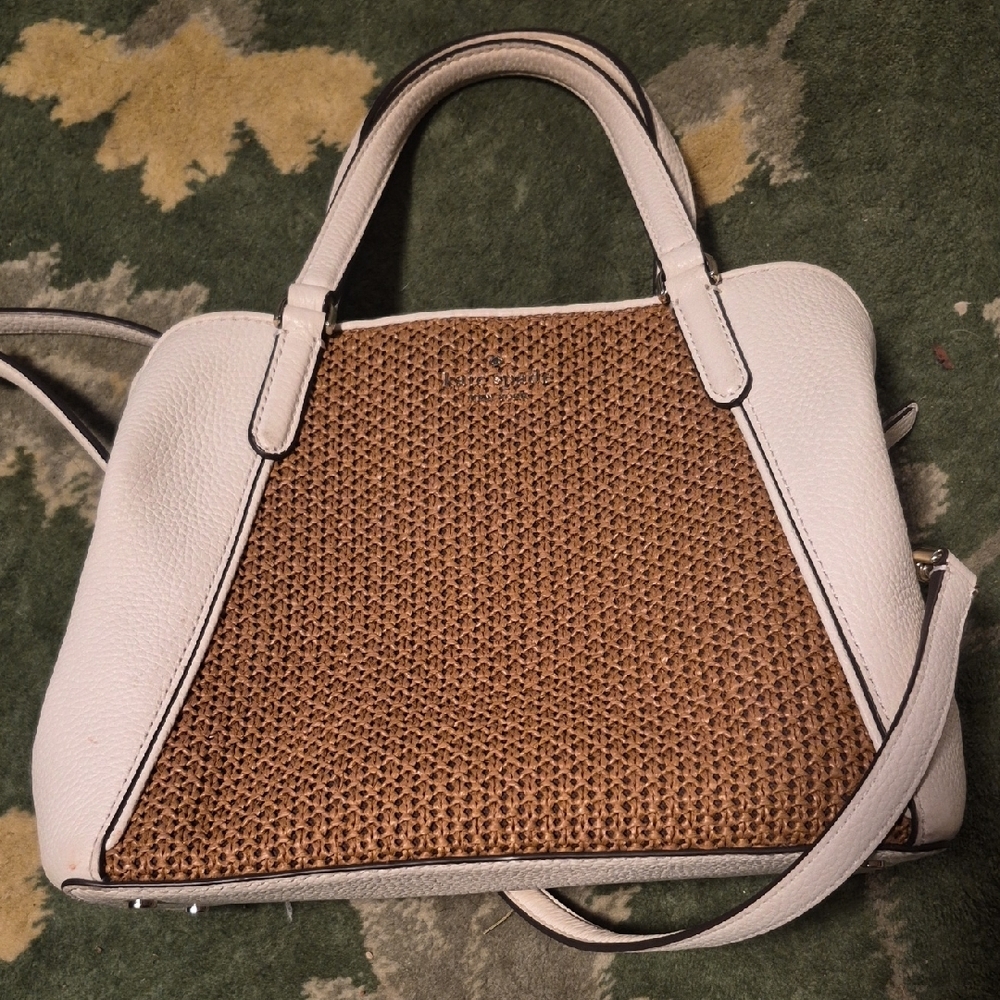 Kate Spade White and Tan Satchel